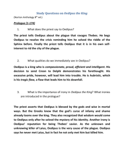 Study Questions on Oedipus the King 2012 answers