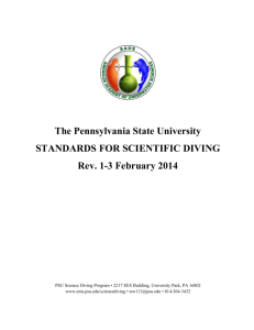 Dive Standards Manual - Penn State University
