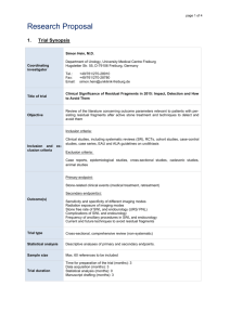 page of 4 Research Proposal Trial Synopsis Coordinating