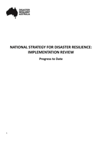 National Strategy for Disaster Resilience