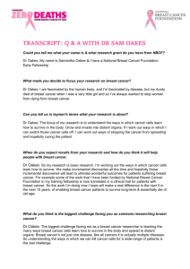transcript: Q & A with dr sam oakes Could you tell me what your