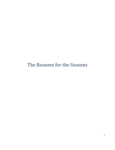 Reasons for the Seasons