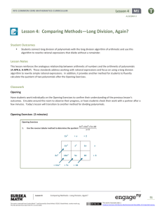 Lesson 4: Comparing Methods—Long Division, Again?