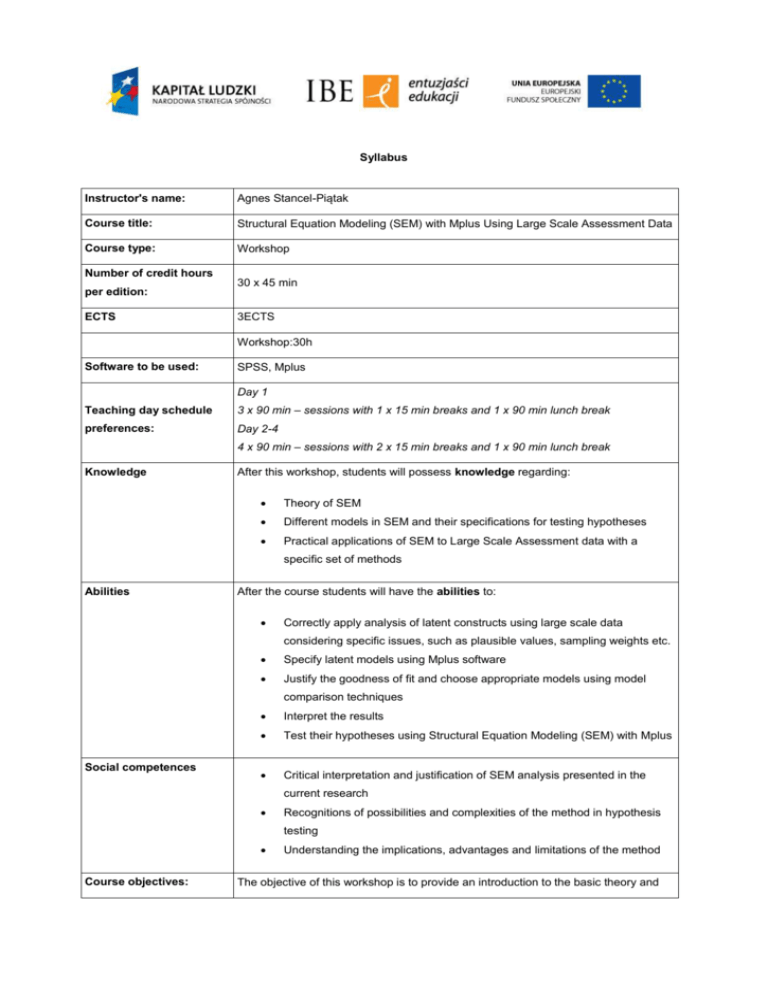Course Description Form