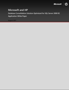 Microsoft and HP: Database Consolidation Solution Optimized for