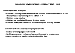 SCHOOL IMPROVEMENT PLAN – LITERACY 2013