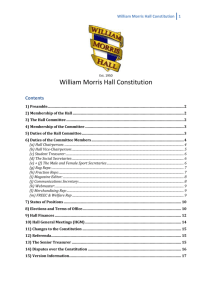 William Morris Hall Constitution