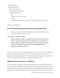 Factor Premarital Agreements and Divorce Into Estate Plans.