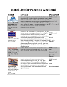 Hotel List for Parent`s Weekend - University of Wisconsin