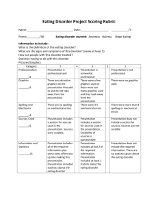 Eating Disorder Project Scoring Rubric