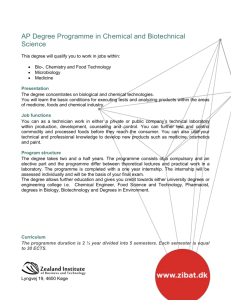 Chemical and Biotechnical Science