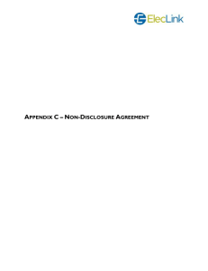 Appendix C – Non-Disclosure Agreement