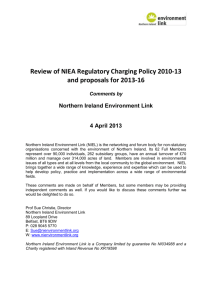 Review of NIEA Regulatory Charging Policy 2010–13 and proposals
