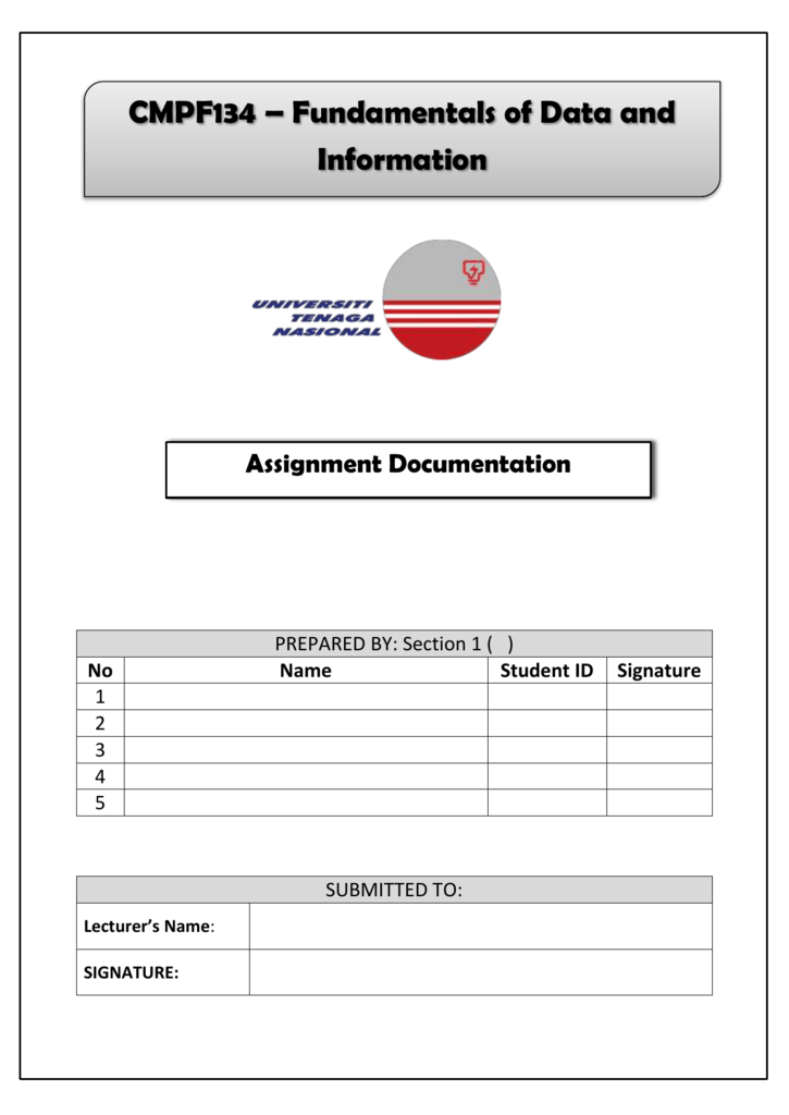 assignment documentation