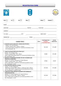 registration form - Saudi Dental Society