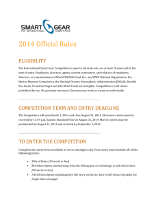 2014 International Smart Gear Competition Rules