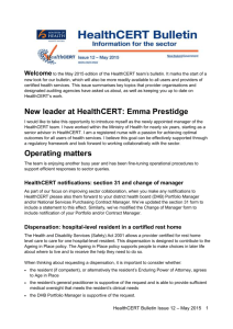 HealthCERT Bulletin Issue 12 * May 2015