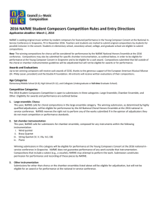 2016 Student Composers Competition Rules and Entry Directions