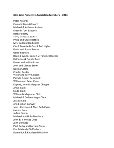 2014 Members List - Glen Lake Protective Association