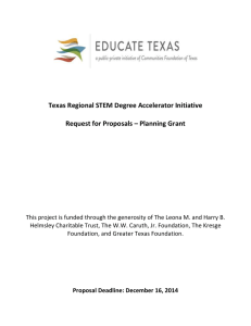 the Texas Regional STEM Degree