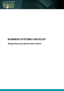 Business Systems checklist