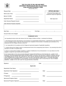 Cash Advance Request Form