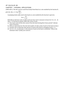 AP CALCULUS AB CHAPTER 7: INTEGRAL APPLICATIONS (2005
