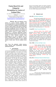 Iris, palmprint, ordinal measures, feature selection, linear