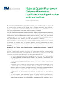 The medical conditions policy of the education and care service