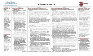 Fraction Standards - Grades 1-6 - Common Core Connect