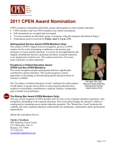2011 CPEN Awards NominationForm