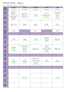 IGCSE 2016 Mary 2 Nov - Courtney College