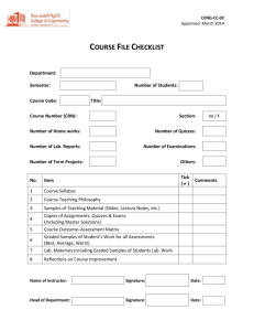 Course File Checklist