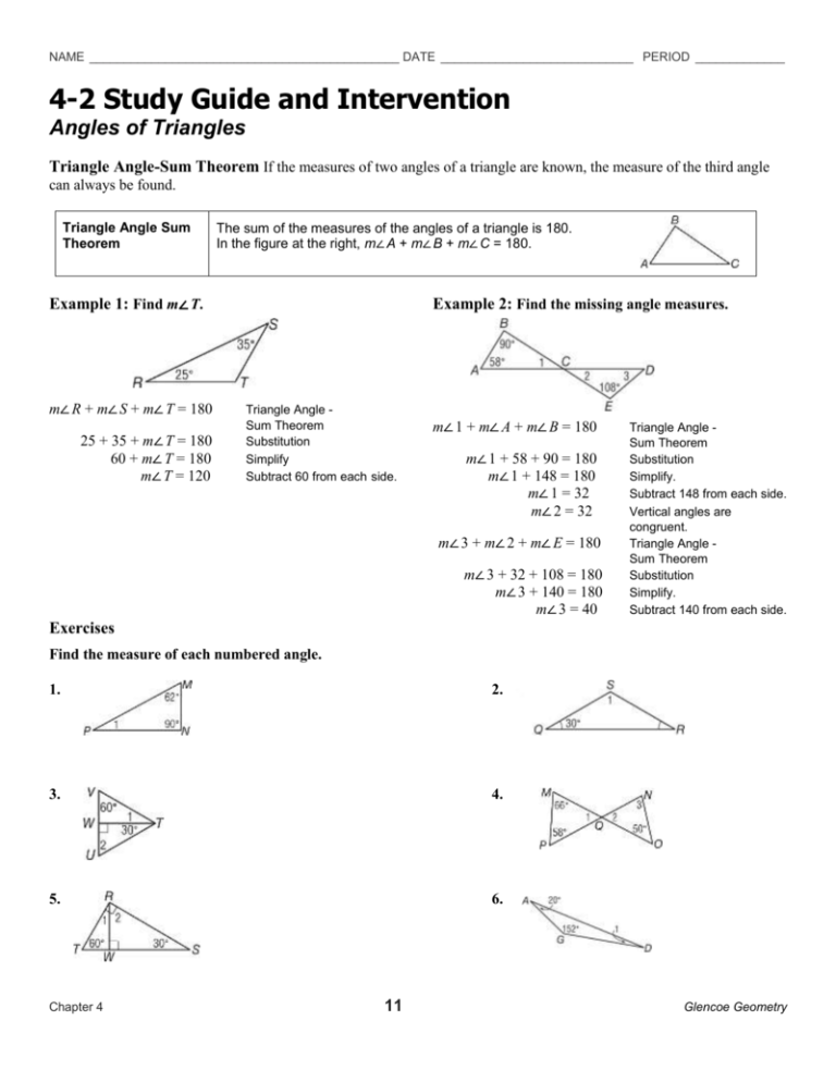 Angles Of Triangles Angles Of Triangles