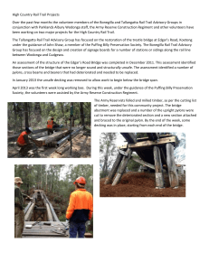High Country Rail Trail Projects Nov 2013
