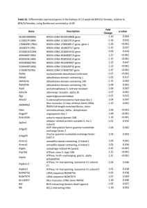Table S2. Differentially expressed genes in the kidneys of 12 week