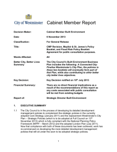 Cabinet Member Report MayfairStJamess and Flooding