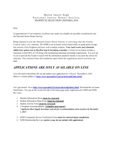 Application for NJHS - Macomb Intermediate School District