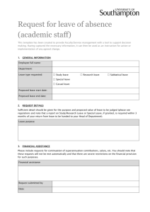 Form - Leave of absence request (academic)
