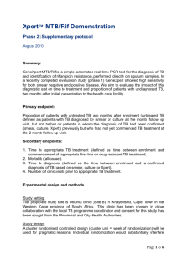 Xpert TM MTB/Rif Demonstration Phase 2: Supplementary