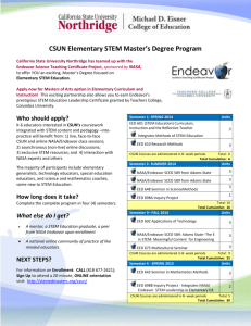 CSUN Elementary STEM Master`s Degree Program
