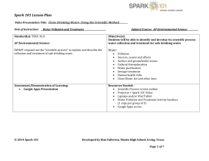 Water Pollution and Treatment Activity