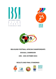 Results IBSA Blind Football African Championships Cameroon 2015