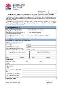 lls flood recovery grants application form 2015-16