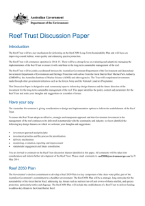 Reef Trust Discussion Paper - Department of the Environment