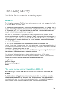 The Living Murray 2013–14 Environmental Watering Report [docx