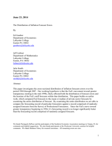 Distribution of Inflation Forecast Errors June 23