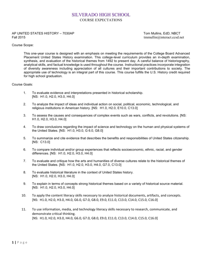 Course Requirements My CCSD Clark County School District