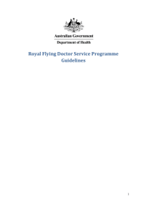 Royal Flying Doctor Service Programme Guidelines