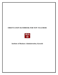 Orientation Handbook for New Teachers